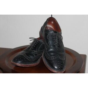 Allen Edmonds McTavish Black Brogue 8 1/2 D 4005‎ Leather Wingtip Dress Shoes